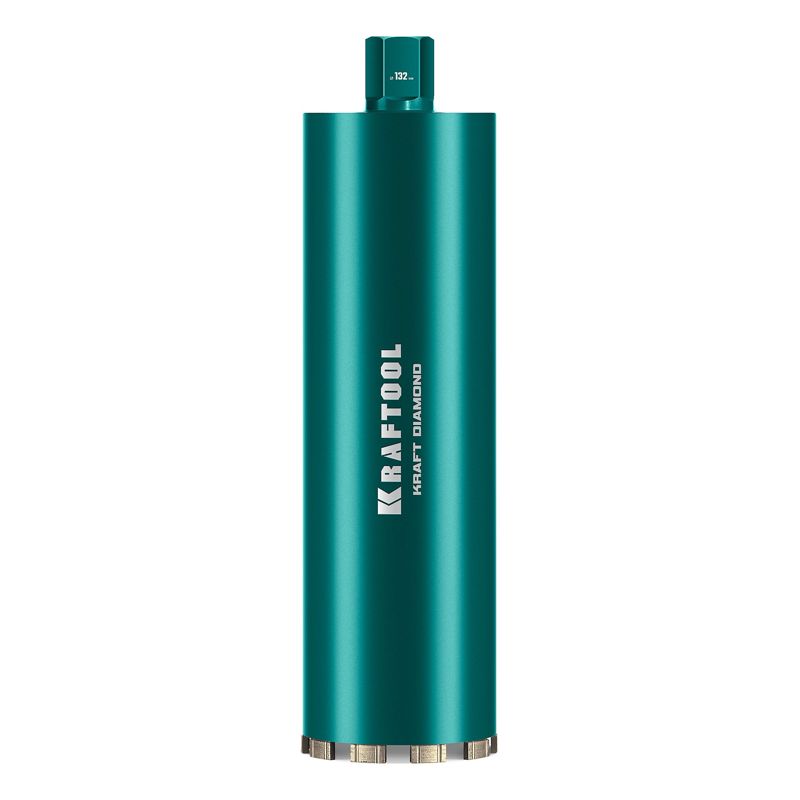 KRAFTOOL DIAMOND 132 мм (450 мм, 1 1/4″, лазерная сварка, сухое сверление с микроударом), алмазная коронка по железобетону (29825-132)