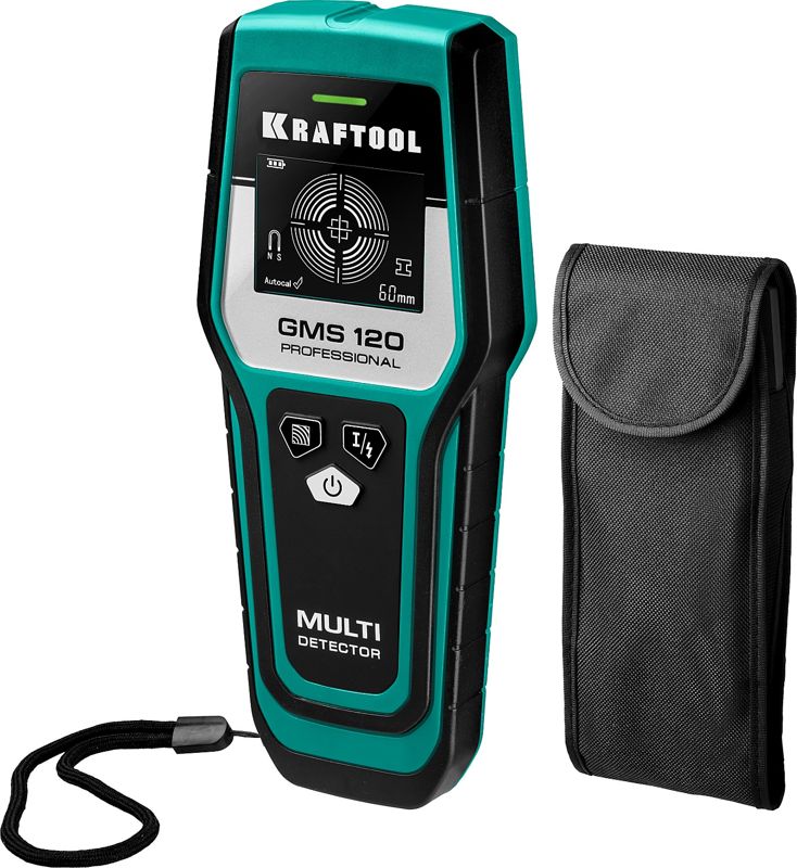 KRAFTOOL GMS-120, ЖК дисплей, универсальный детектор проводки (45298)