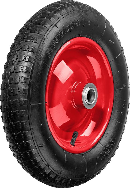 ЗУБР КП-2, 3.25″ х 360 мм, для тачек (арт. 39950 39952), стальной диск, подшипник - 25,4 мм, пневматическое колесо (39955-2)